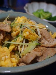 豚肉と水菜と卵の炒めもの-レシピのメイン写真