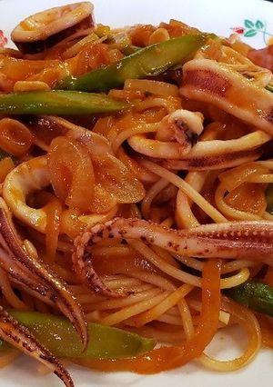 トマトジュースでイカすパスタ♪-レシピのメイン写真