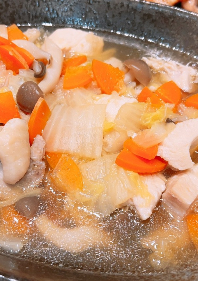 鶏もも肉と白菜の白だし煮♡-レシピのメイン写真