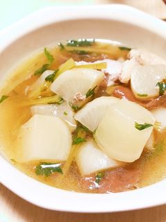 ☆圧力鍋☆かぶと鶏肉の梅煮-レシピのメイン写真