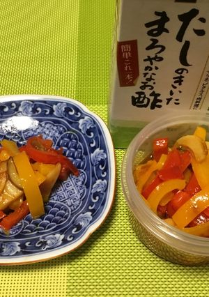 パプリカのガーリック炒め　甘酢漬け-レシピのメイン写真