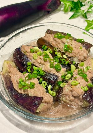 レンジで完成♩なすのひき肉はさみ煮-レシピのメイン写真