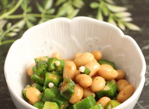 簡単！蒸し大豆とオクラの柚子胡椒和え-レシピのメイン写真
