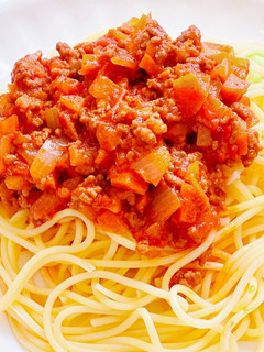 簡単 ミートソースパスタ-レシピのメイン写真