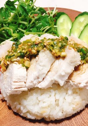 ☆炊飯器レシピ・簡単カオマンガイ☆-レシピのメイン写真