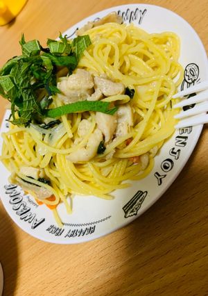 チーズと大葉のガーリックパスタ-レシピのメイン写真