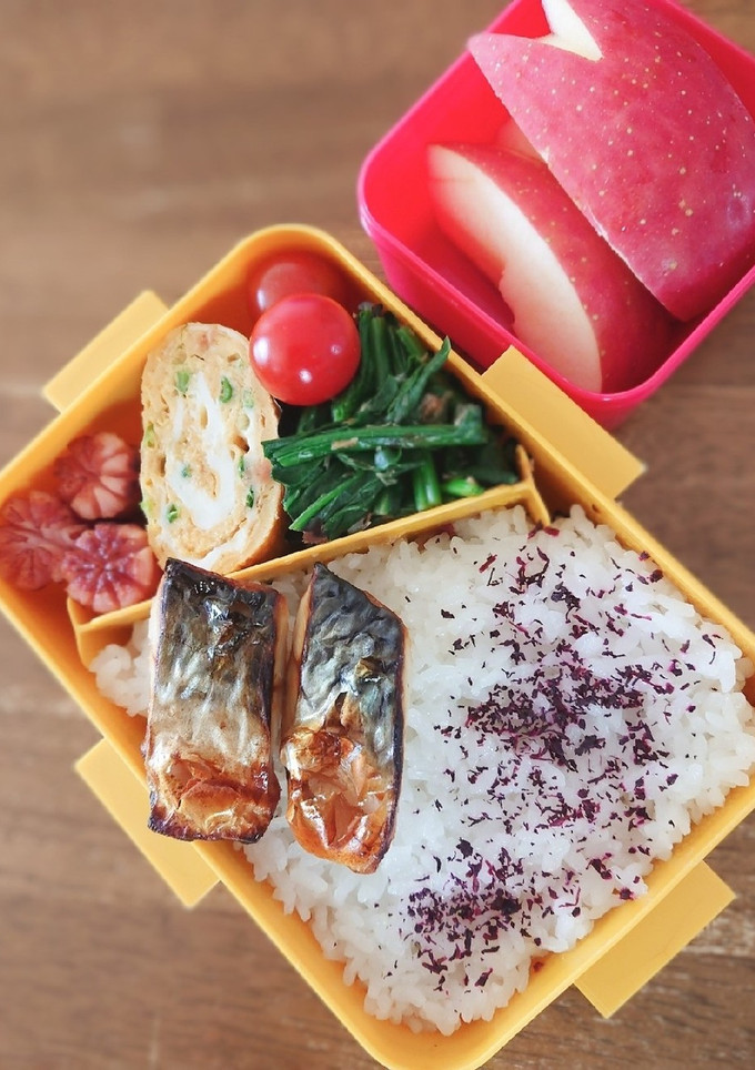 サバの塩焼き&こっそりのり弁(^o^)-レシピのメイン写真