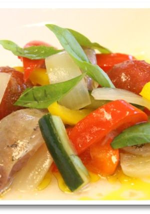 夏野菜とアジのマリネ-レシピのメイン写真