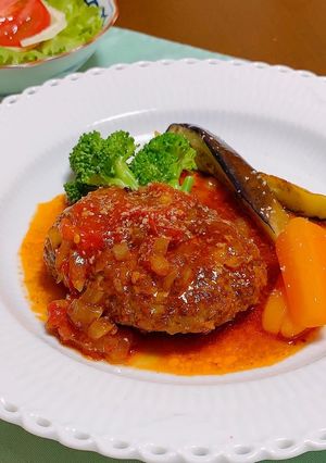 洋食屋の味♫トマトデミ煮込みハンバーグ-レシピのメイン写真