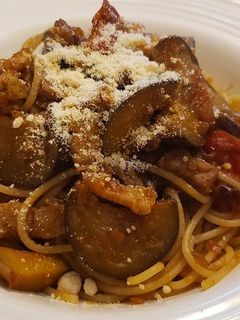 茄子と豚肉のトマトソースパスタ-レシピのメイン写真