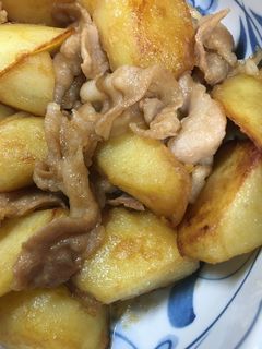 豚バラとジャガイモの甘辛炒め-レシピのメイン写真