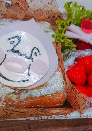 かくれももじり サンドイッチ キャラ弁-レシピのメイン写真
