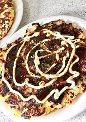 冷凍ミンチでグルテンフリーなお好み焼き-レシピのメイン写真