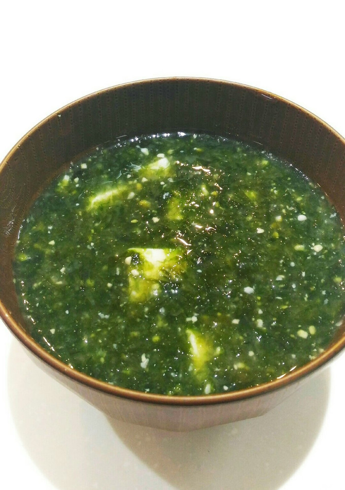 洗うときのコツ有り。生青海苔のみそ汁-レシピのメイン写真