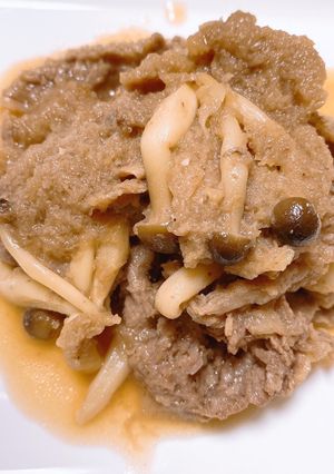【記録用】牛肉のおろし煮【夜は煮るだけ】-レシピのメイン写真