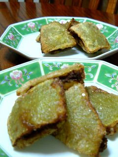 スイカの皮のカレー風味はさみ揚げ♪-レシピのメイン写真