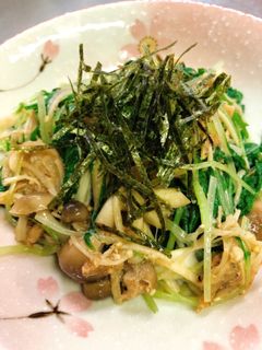 水菜ときのこのおかか和え-レシピのメイン写真