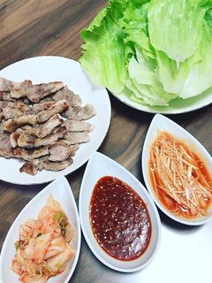 簡単自己流トンテキ肉でサムギョプサル☆-レシピのメイン写真