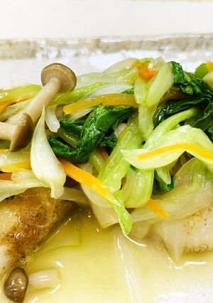 お魚のたっぷり野菜あんかけ-レシピのメイン写真