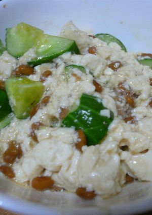 豆パワー◎納豆×豆腐まぜまぜサラダ-レシピのメイン写真