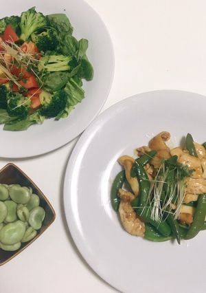 鶏肉とスナップえんどうのオイスター炒め-レシピのメイン写真