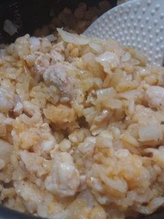 玉葱のチキンライス(炊飯器簡単)-レシピのメイン写真