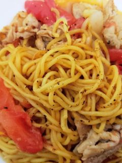 トマトのオイスターソース焼きそば-レシピのメイン写真
