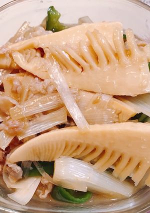 たけのこと豚肉とピーマンの甘辛炒め-レシピのメイン写真