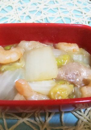 白菜のエビの中華餡掛け-レシピのメイン写真