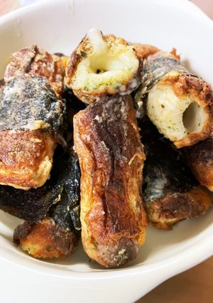 絶妙！チーズ入りちくわ海苔巻き磯辺揚げ-レシピのメイン写真
