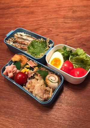 お弁当・・・77ししゃものっけ弁当-レシピのメイン写真