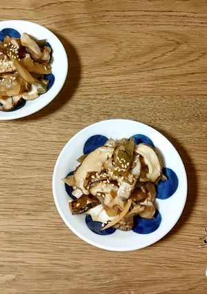 搾菜と椎茸の紹興酒炒め-レシピのメイン写真