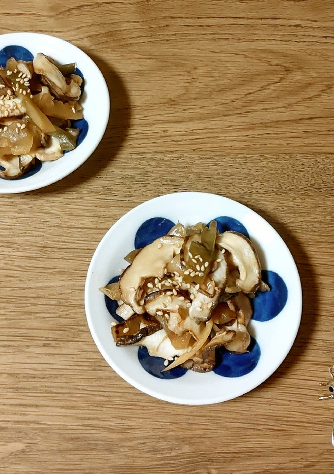 搾菜と椎茸の紹興酒炒め-レシピのメイン写真