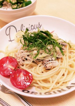 薬味たっぷり♪サバ缶冷製パスタ-レシピのメイン写真