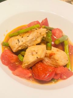 かじきとトマトのバター醤油炒め?-レシピのメイン写真