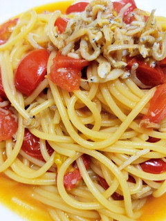 釜揚げしらすとミニトマトのあっさりパスタ-レシピのメイン写真