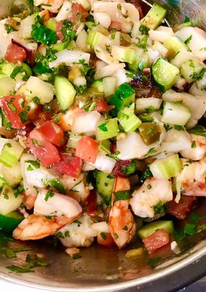 簡単美味しいセビーチェ、魚介のサラダ☆-レシピのメイン写真
