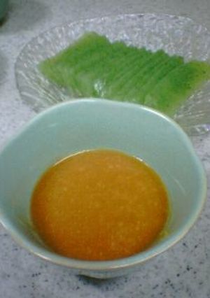 酢みそ de さしみこんにゃく♪-レシピのメイン写真