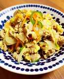 豚肉と人参･ピーマンのごま味噌炒め