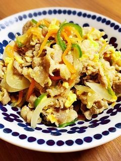 豚肉と人参・ピーマンのごま味噌炒め-レシピのメイン写真