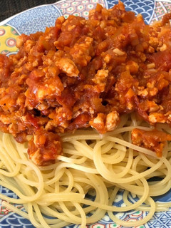 鶏ひき肉でヘルシーミートソース-レシピのメイン写真