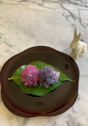 紫陽花の和菓子-レシピのメイン写真