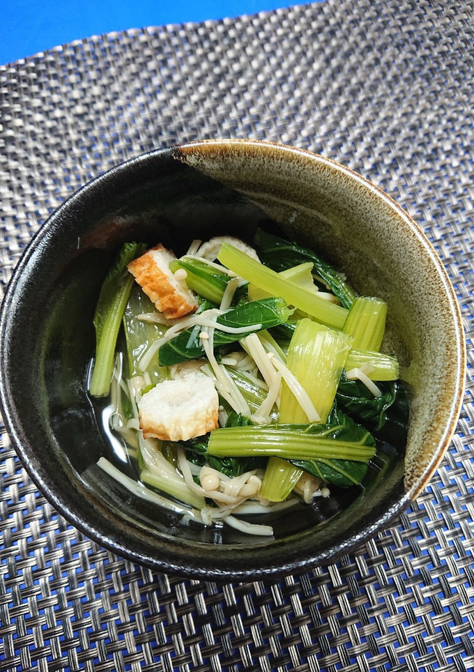 帆立だしで超簡単小松菜えのきちくわ煮浸し-レシピのメイン写真