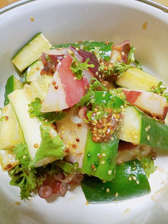 タコと胡瓜の粒胡麻サラダ-レシピのメイン写真