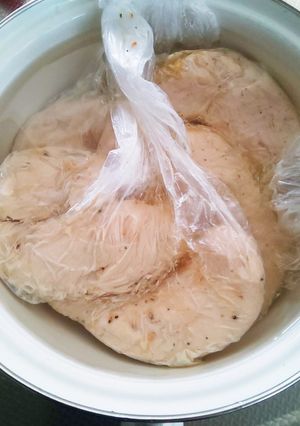 ビニール袋で簡単鶏ささみ蒸し-レシピのメイン写真