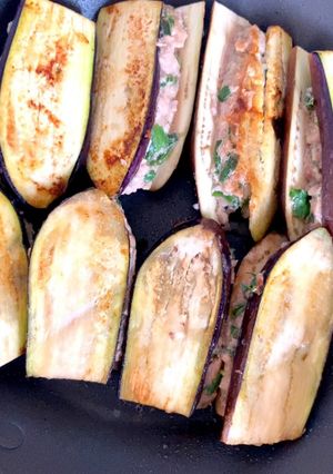 ジューシー♪なすの挟み焼き餃子☆-レシピのメイン写真