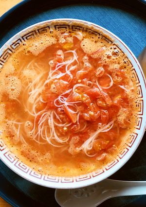 とまとにゅうめん-レシピのメイン写真
