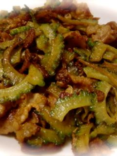 ゴーヤーと豚肉のカレー粉炒め♪-レシピのメイン写真