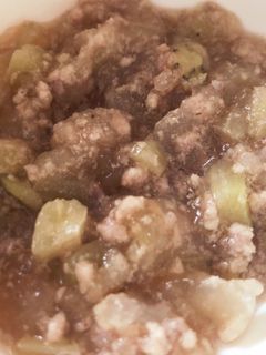 離乳食中期〜後期 ナスと挽肉のあんかけ-レシピのメイン写真
