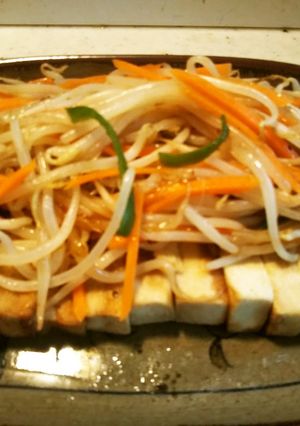 $高野豆腐の野菜餡かけ載せ$-レシピのメイン写真